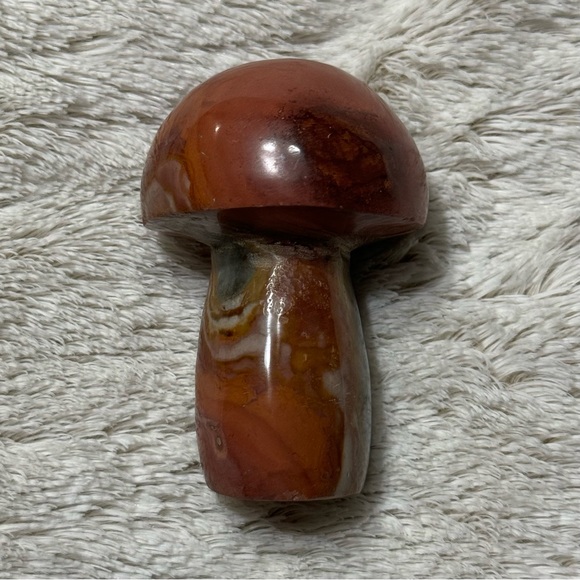 Polychrome Jasper Mushroom Crystal Carving - Picture 2 of 2
